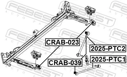 FEBEST Mounting, control/trailing arm (CRAB-039)