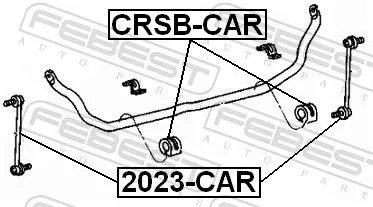 FEBEST Mounting, stabiliser bar (CRSB-CAR)
