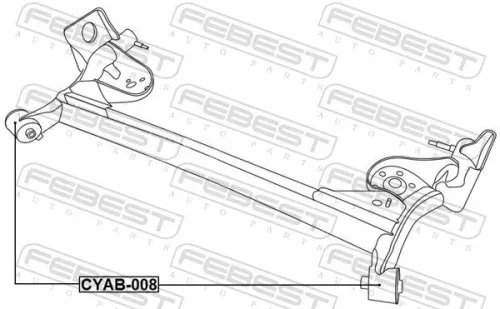 FEBEST Bushing, axle beam (CYAB-008)