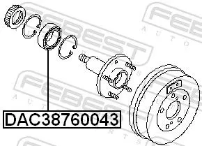 FEBEST Wheel Bearing (DAC38760043)