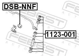 FEBEST Mounting, stabiliser bar (DSB-NNF)