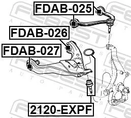 FEBEST Mounting, control/trailing arm (FDAB-025)