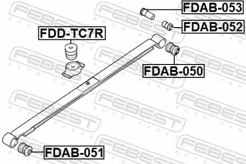 FEBEST Bushing, leaf spring (FDAB-053)