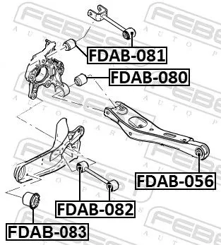 FEBEST Mounting, control/trailing arm (FDAB-081)