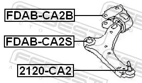 FEBEST Mounting, control/trailing arm (FDAB-CA2B)