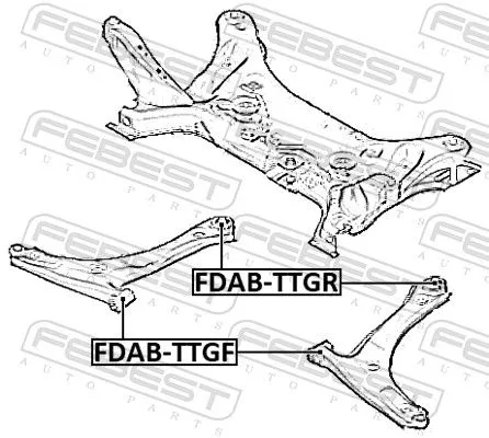 FEBEST Mounting, control/trailing arm (FDAB-TTGF)
