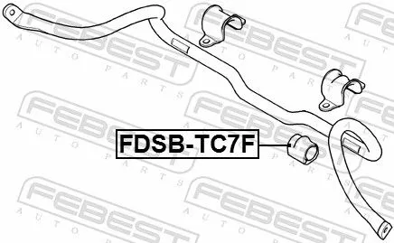 FEBEST Mounting, stabiliser bar (FDSB-TC7F)