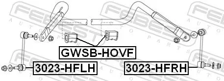 FEBEST Mounting, stabiliser bar (GWSB-HOVF)