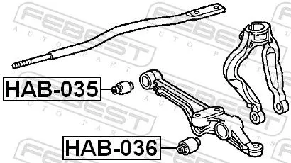 FEBEST Mounting, control/trailing arm (HAB-035)
