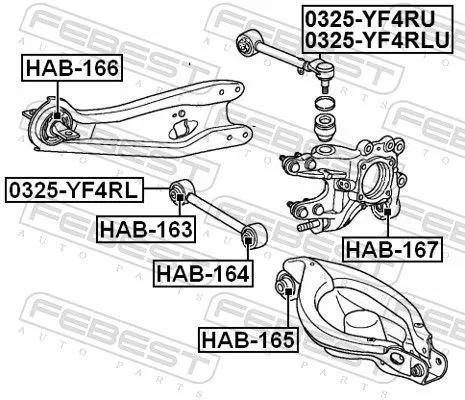 FEBEST Mounting, control/trailing arm (HAB-163)
