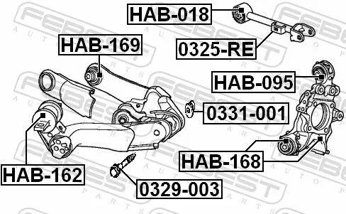 FEBEST Mounting, control/trailing arm (HAB-169)