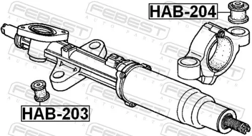FEBEST Mounting, steering gear (HAB-204)