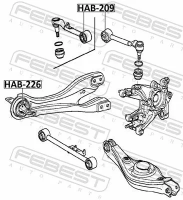 FEBEST Mounting, control/trailing arm (HAB-226)