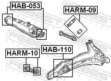 FEBEST Mounting, control/trailing arm (HARM-09)