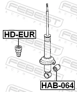 FEBEST Rubber Buffer, suspension (HD-EUR)