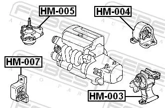 FEBEST Mounting, engine (HM-005)