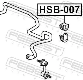 FEBEST Mounting, stabiliser bar (HSB-007)