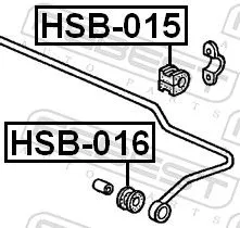 FEBEST Mounting, stabiliser bar (HSB-015)