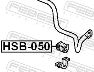 FEBEST Mounting, stabiliser bar (HSB-050)