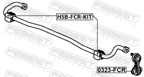 FEBEST Mounting, stabiliser bar (HSB-FCR-KIT)
