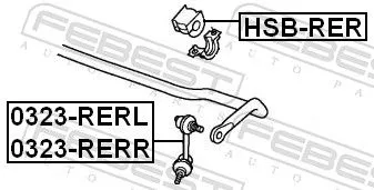 FEBEST Mounting, stabiliser bar (HSB-RER)