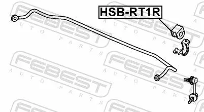 FEBEST Mounting, stabiliser bar (HSB-RT1R)