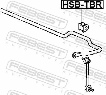 FEBEST Mounting, stabiliser bar (HSB-TBR)