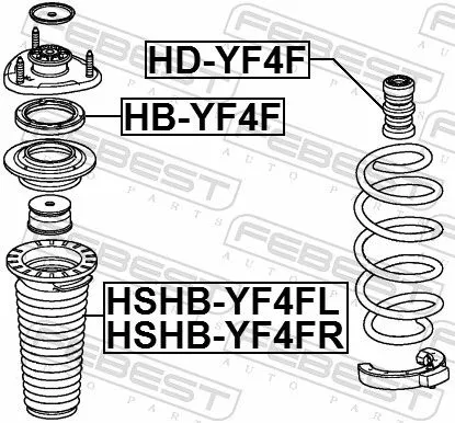 FEBEST Protective Cap/Bellow, shock absorber (HSHB-YF4FR)