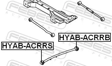 FEBEST Mounting, control/trailing arm (HYAB-ACRRB)