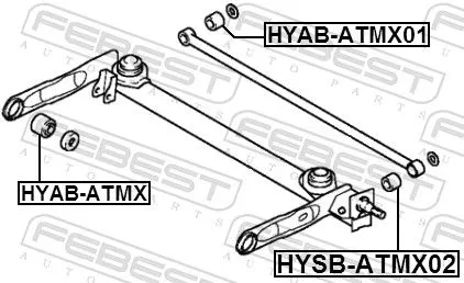 FEBEST Mounting, control/trailing arm (HYAB-ATMX01)