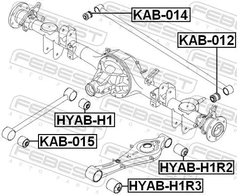 FEBEST Mounting, control/trailing arm (HYAB-H1)