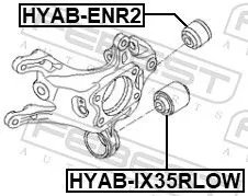 FEBEST Mounting, control/trailing arm (HYAB-IX35RLOW)