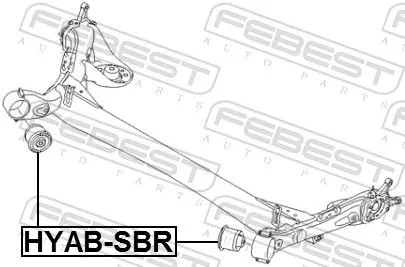 FEBEST Bushing, axle beam (HYAB-SBR)