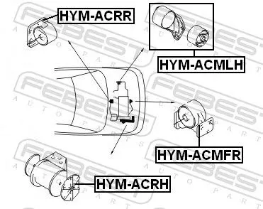 FEBEST Mounting, engine (HYM-ACRH)