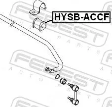 FEBEST Mounting, stabiliser bar (HYSB-ACCF)
