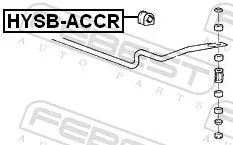 FEBEST Mounting, stabiliser bar (HYSB-ACCR)