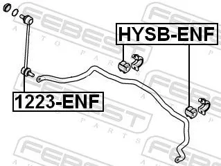 FEBEST Mounting, stabiliser bar (HYSB-ENF)