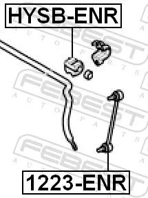 FEBEST Mounting, stabiliser bar (HYSB-ENR)
