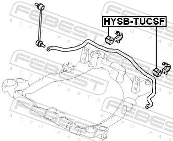 FEBEST Mounting, stabiliser bar (HYSB-TUCF248)