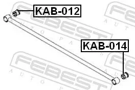 FEBEST Mounting, control/trailing arm (KAB-014)
