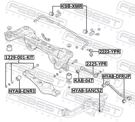 FEBEST Mounting, control/trailing arm (KAB-047)