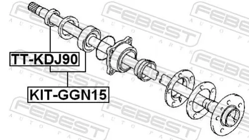 FEBEST Bearing, drive shaft (KIT-GGN15)