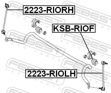 FEBEST Mounting, stabiliser bar (KSB-RIOF)