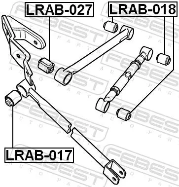 FEBEST Mounting, control/trailing arm (LRAB-017)