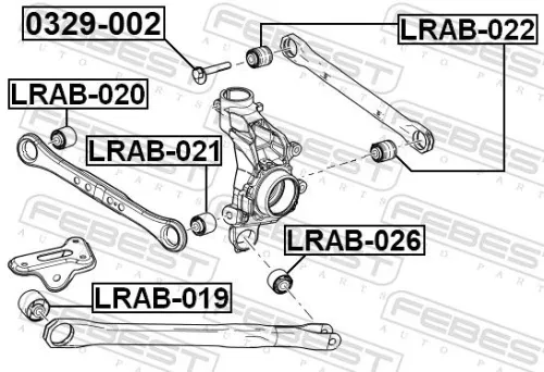 FEBEST Mounting, control/trailing arm (LRAB-021)