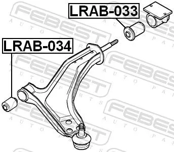 FEBEST Mounting, control/trailing arm (LRAB-033)