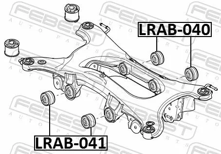 FEBEST Bushing, axle beam (LRAB-040)