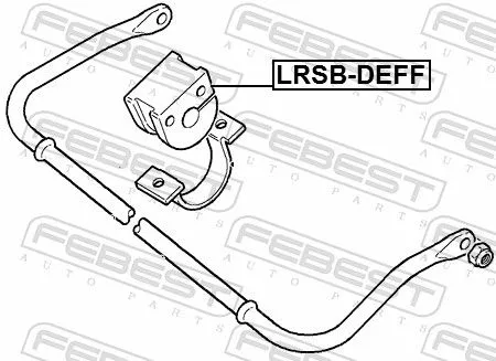 FEBEST Mounting, stabiliser bar (LRSB-DEFF)