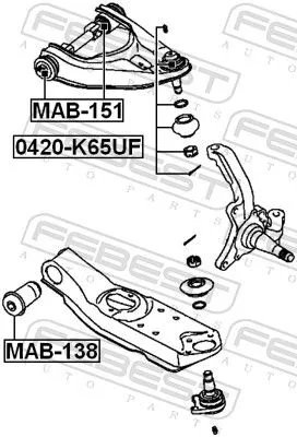 FEBEST Mounting, control/trailing arm (MAB-151)