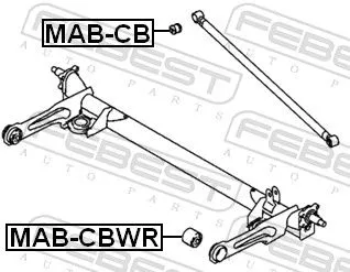 FEBEST Bushing, axle beam (MAB-CBWR)